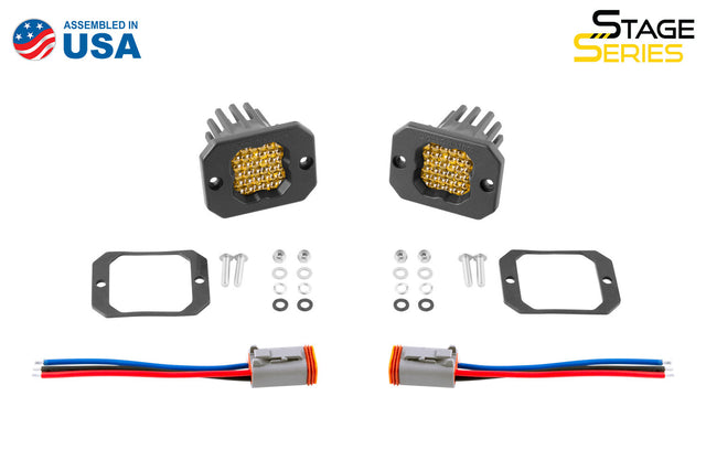 SSC1 Yellow Sport Flush Mount LED Pod (pair)