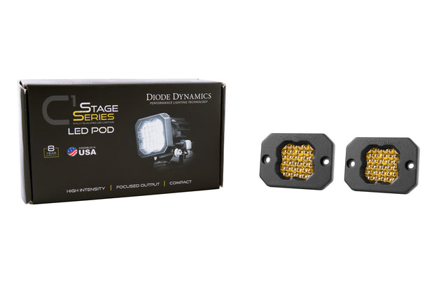 SSC1 Yellow Pro Flush Mount LED Pod (pair)
