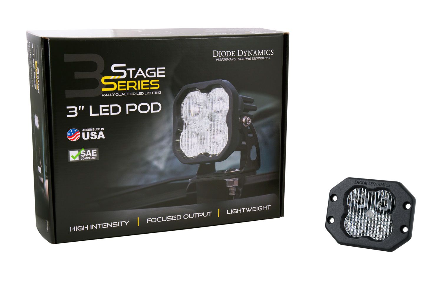 Stage Series 3" Ss3 Blanc Led Pod Encastré (Paire) 