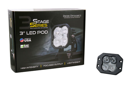 Stage Series 3" Ss3 Blanc Led Pod Encastré (Paire) 