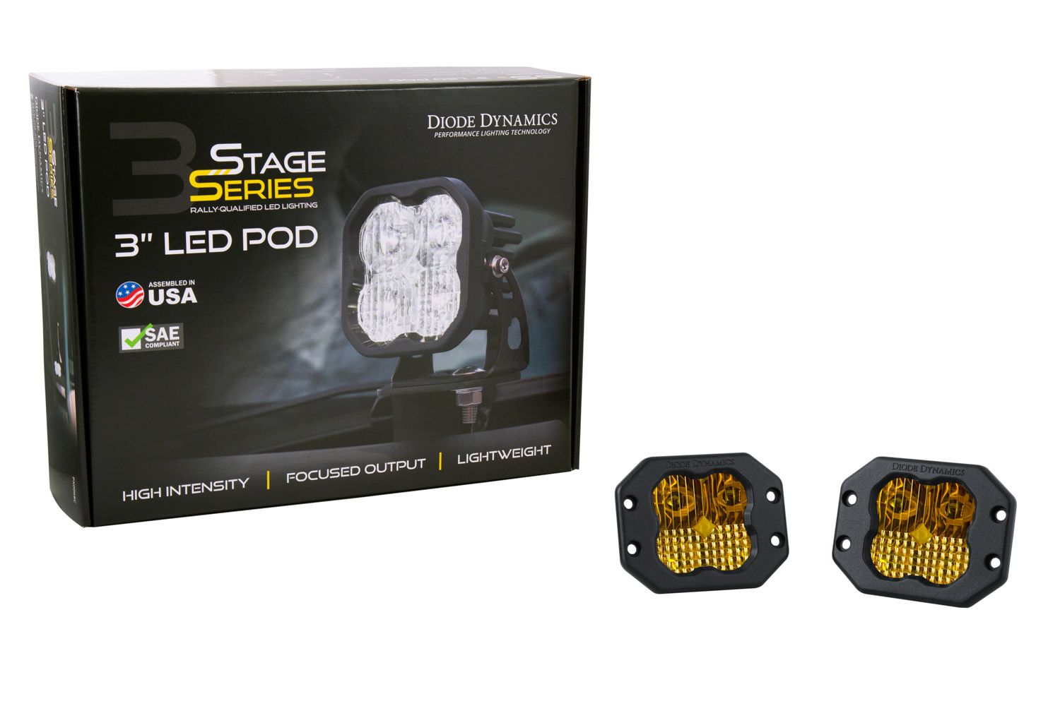 Stage Series 3" Ss3 Blanc Led Pod Encastré (Paire) 