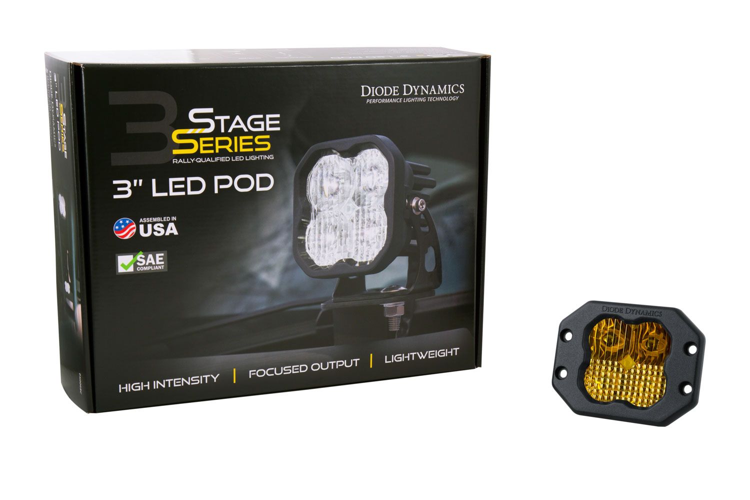 Stage Series 3" Ss3 Blanc Led Pod Encastré (Paire) 