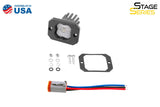 SSC1 White SAE Fog Flush Mount LED Pod (one)