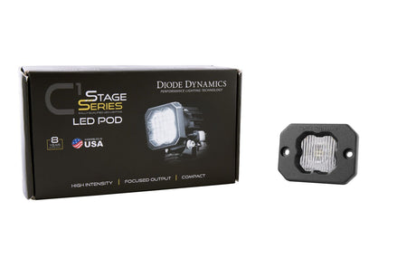 SSC1 White SAE Fog Flush Mount LED Pod (one)