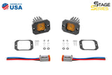 Kit de montage encastré pour feux antibrouillard SSC1 jaunes SAE (paire)