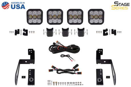 Stage Series Grille Bracket Kit for 2007-2018 Jeep JK Wrangler