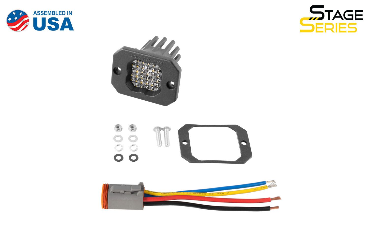 Stage Series C1R White Flood Flush Mount LED Pod (one)