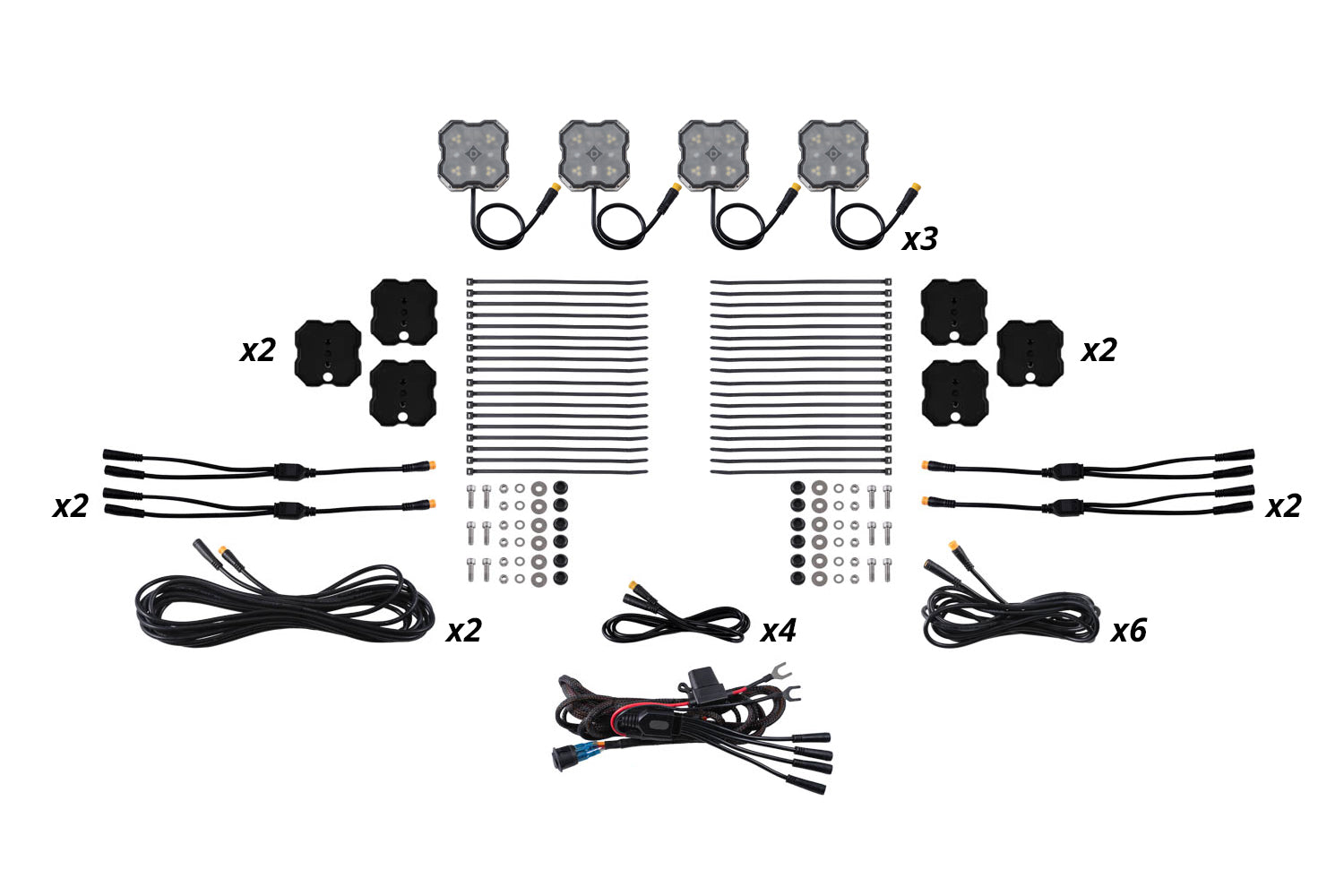 Rock Light Red/White M8 Magnet 12-Pack