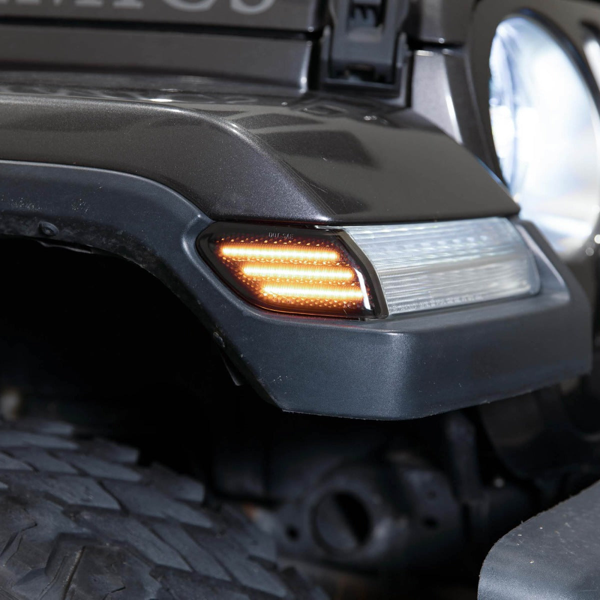 2018-2024 Jeep JL Wrangler LED Sidemarkers (pair), Clear
