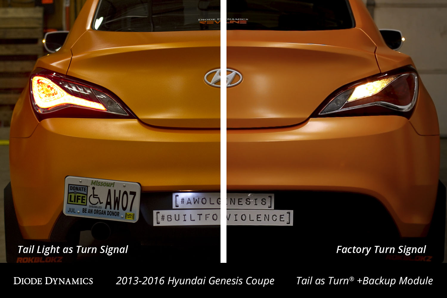 Tail as Turn® Kit w/ Backup for 2013-2016 Hyundai Genesis Coupe Stage 1
