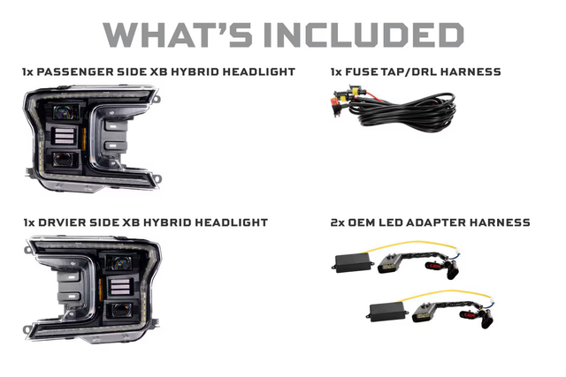 Phares à LED hybrides Ford F-150 (18-20) XB