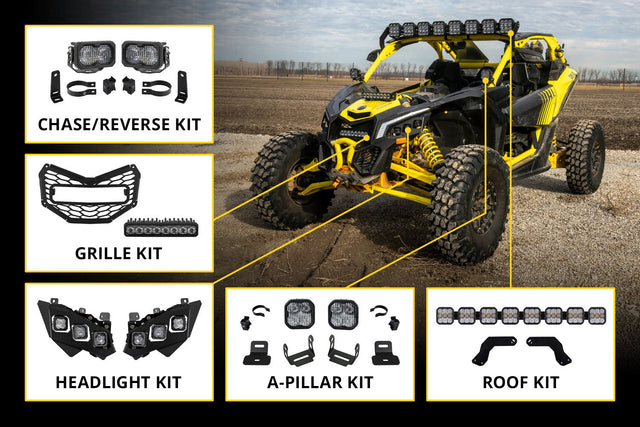 SS10 LED Shock Mount Kit for 2017-2025 Can-Am Maverick X3