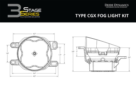 SS3 SAE Type CGX Fog Light Kit