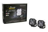 Stage Series 3" Ss3 Blanc Led Pod Standard (Paire) 