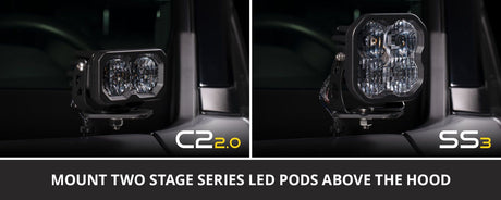 Kit d'éclairage de fossé à LED de la série Stage pour Toyota Tacoma 2016-2023