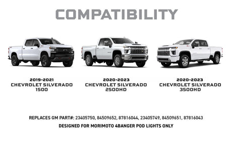 4BANGER Led Fog Lights: 20–23 Chevrolet Silverado HD