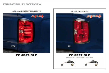 XB LED Harness: 14-18 Silverado / Sierra OE LED tail adapters