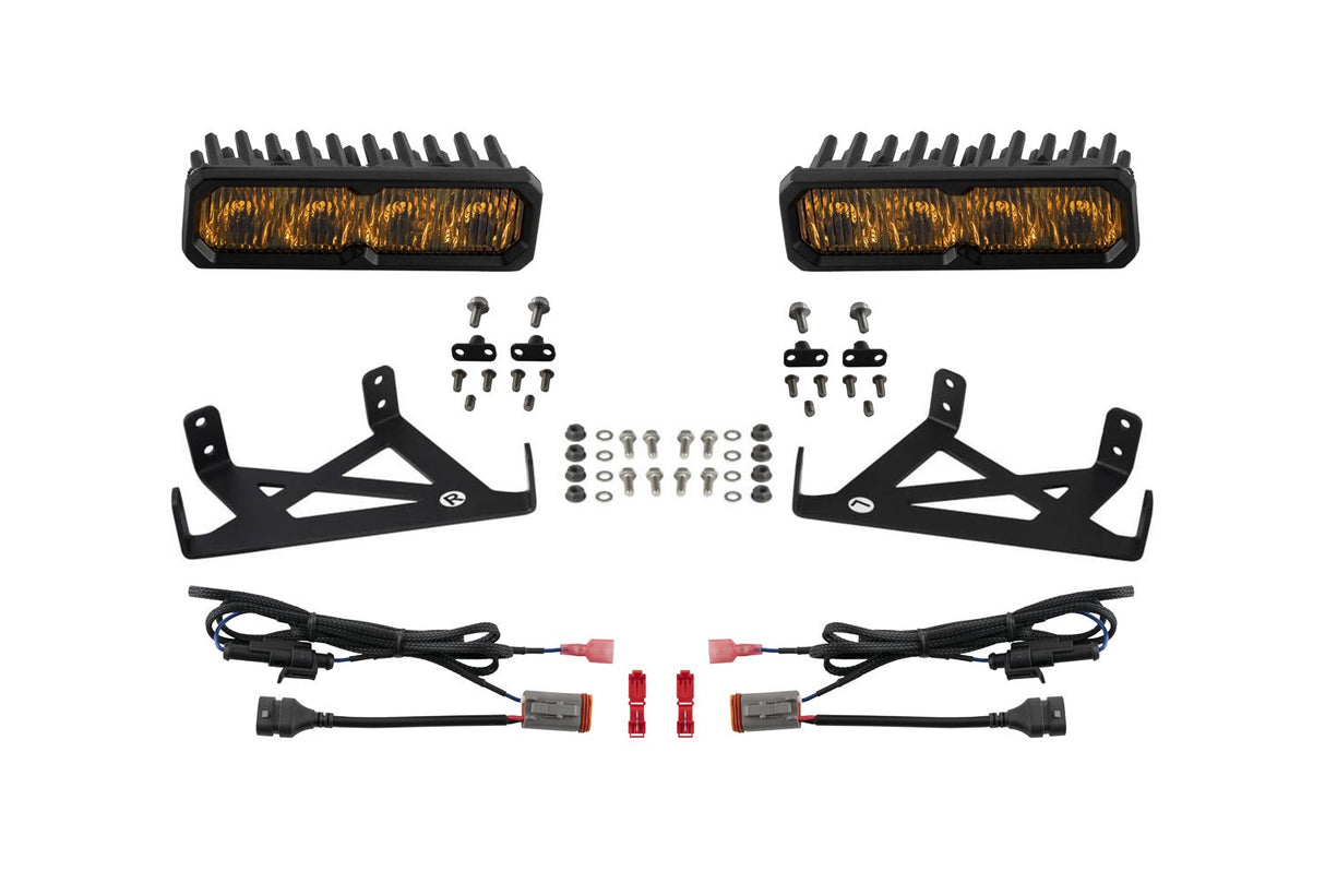 Kit de phares antibrouillard à LED SS6 pour Ford Super Duty 2020-2022 (avec phares antibrouillard à LED)