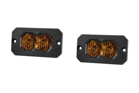 C2 2.0 Yellow Max Flush Mount LED Pod (pair)