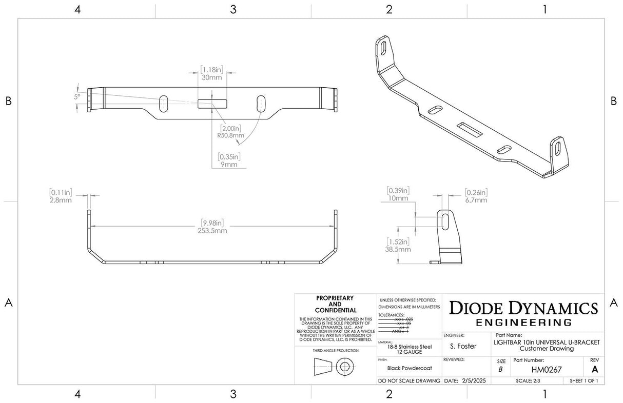 SS10 U Bracket Kit (single)