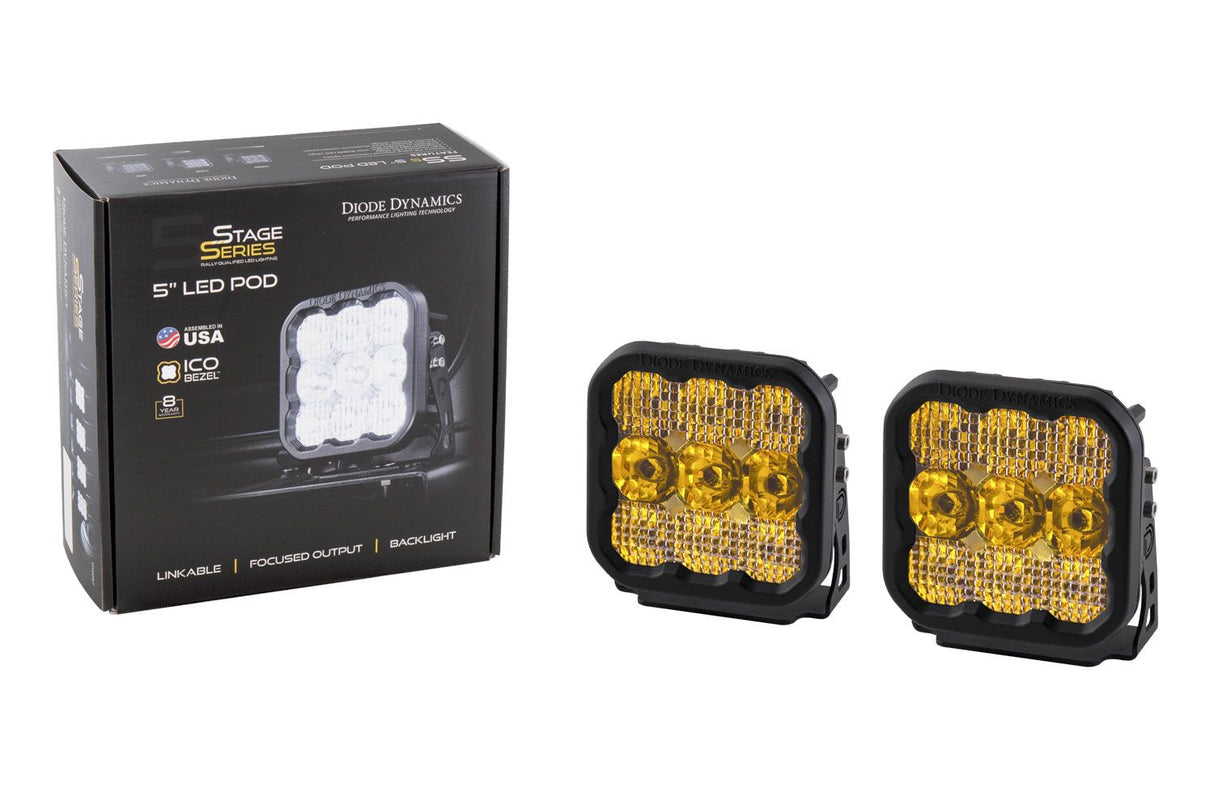 Stage Series 5" Ss5 Jaune Led Pod (Paire)