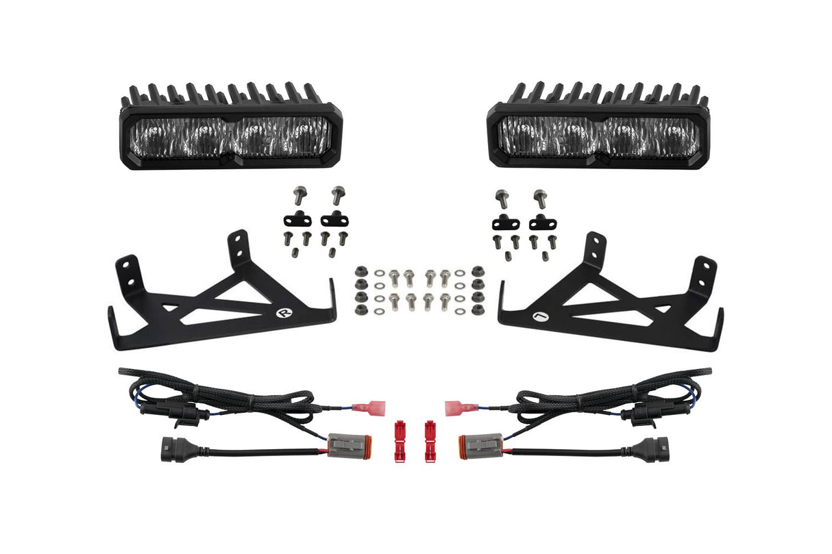 Kit de phares antibrouillard à LED SS6 pour Ford Super Duty 2020-2022 (avec phares antibrouillard à LED)