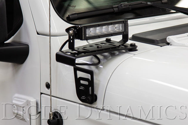 2018-2025 Jeep JL Wrangler Cowl Mount LED Brackets