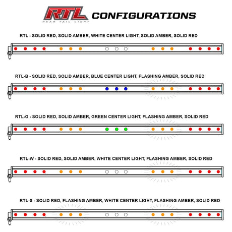 RTL LED Rear Light Bar - Universal