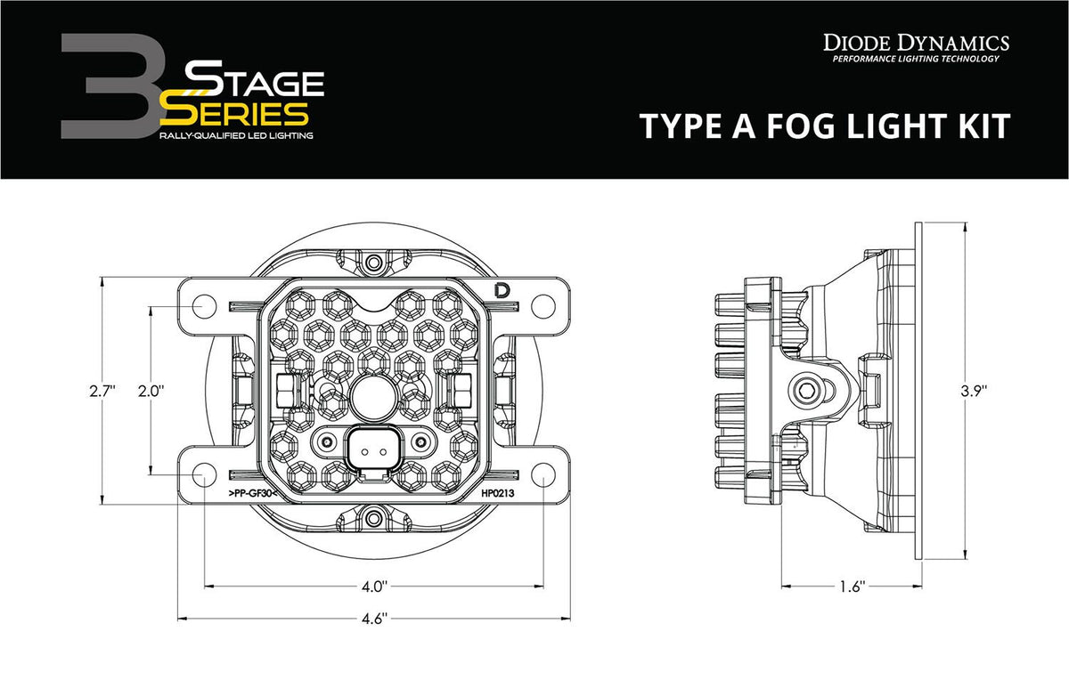 Kit de feux antibrouillard SS3 SAE Type A