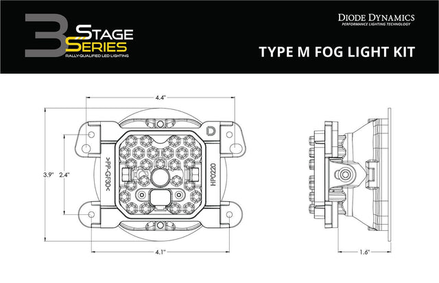 Kit de feux antibrouillard SS3 SAE Type M