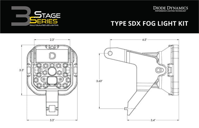 Kit de feux antibrouillard SS3 SAE Type SDX