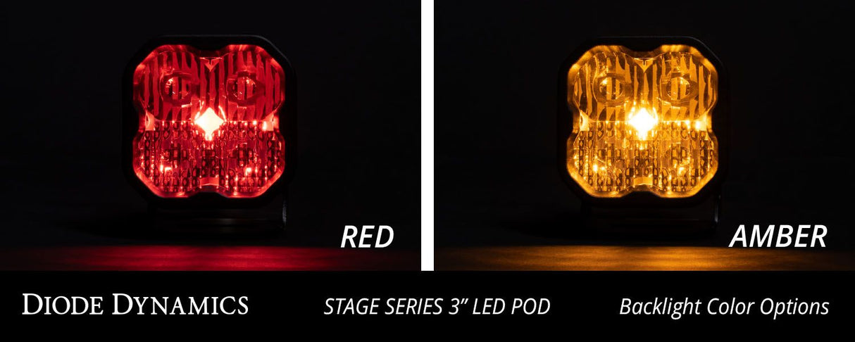 SS3 SAE/DOT White Pro Flush Mount LED Pod (pair)
