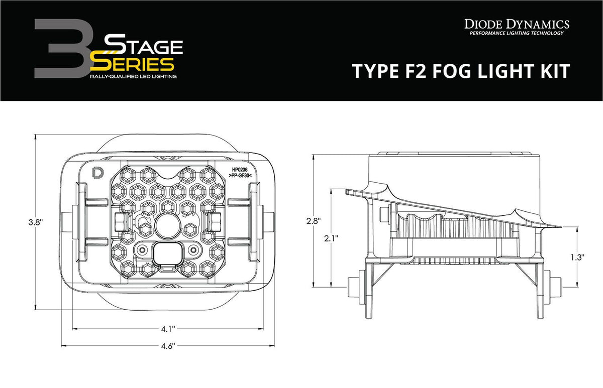 Kit de feux antibrouillard SS3 SAE Type F2