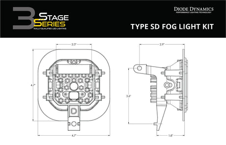SS3 SAE Type SD Fog Light Kit