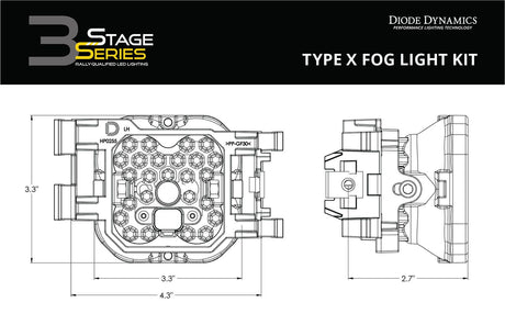 SS3 SAE Type X Fog Light Kit