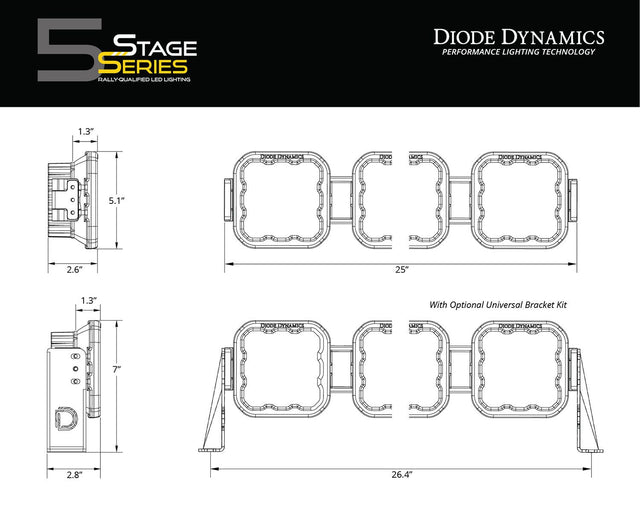 SS5 CrossLink 4-Pod LED Light Bar (one)