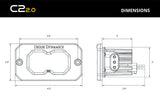 Stage Series C2 2" Sae/Dot Jaune Pod Led encastré (paire)