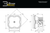 SS3 SAE White Max LED Pod (pair)