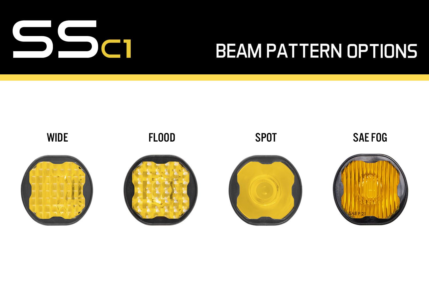 Yellow Lens for SSC1 LED Pods (one)