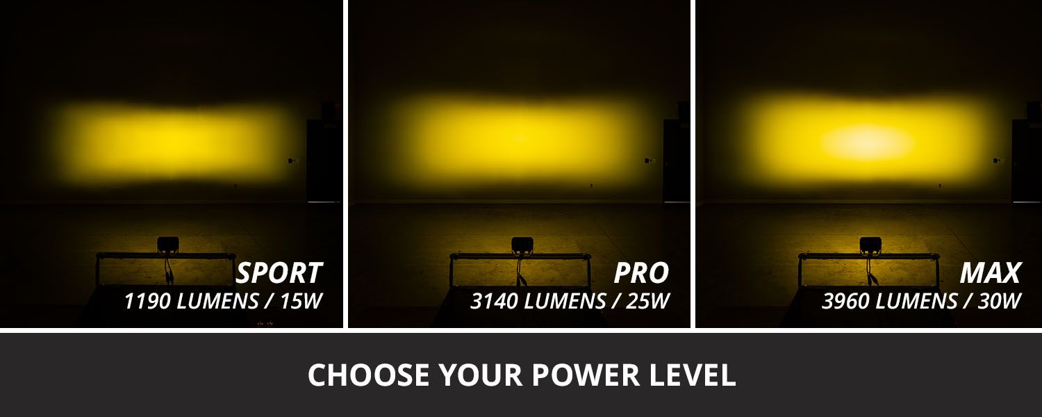 Stage Series C2 2" Sae/Dot Jaune Pod Led encastré (paire)