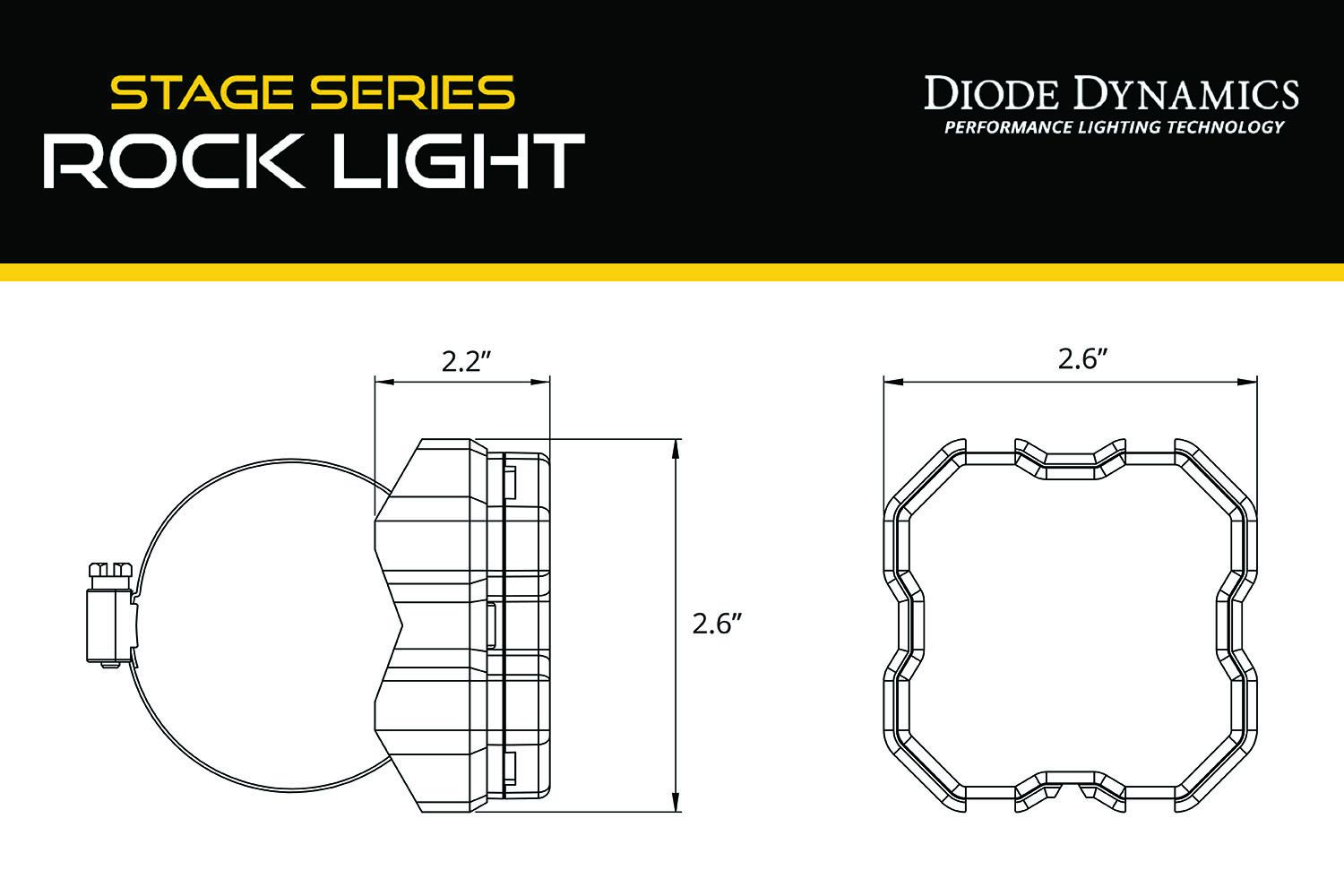 Stage Series Rock Light Roll Bar Mount (one)